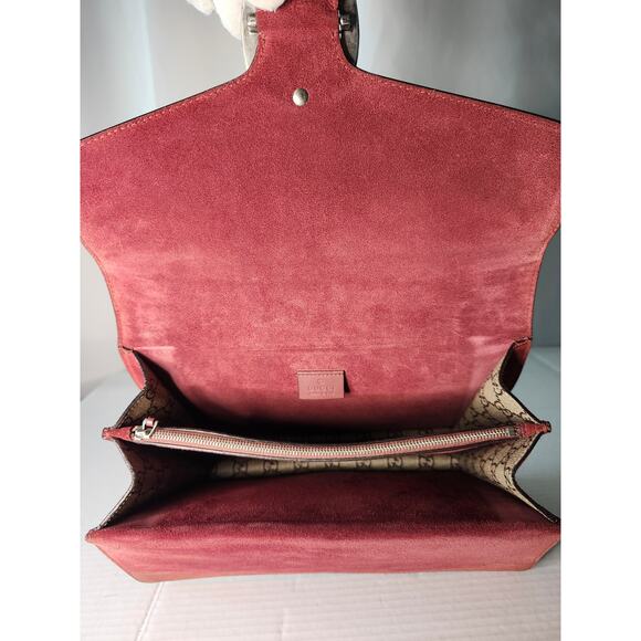 Gucci Dionysus Blooms Floral GG Supreme Canvas Shoulder Bag Medium Silver Chain - Picture 9 of 16